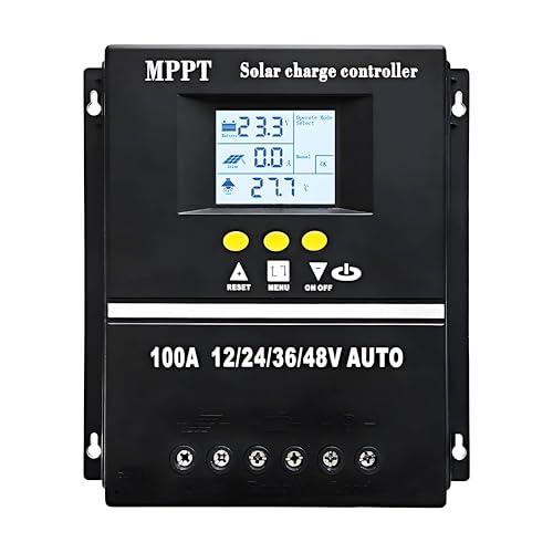 Y&H 100A PWM 12V 24V 36V 48V AUTO Regolatore di Carica Pannello Solare Caricabatteria Solare Fotovoltaico LCD MPPT Regolatore Solare