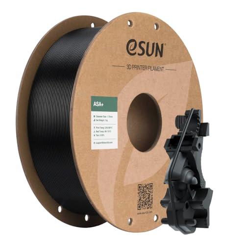 eSUN ASA+ Filamento 1,75 mm, filamento per stampante 3D resistente alle intemperie per parti funzionali esterne, filamento di stampa 3D da 1 kg per stampanti 3D, Nero