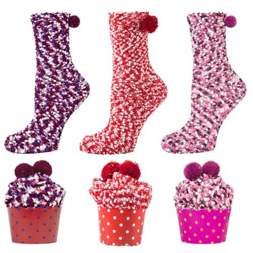 YSense Snug Donna Regalo Inverno Calze Calzini Natalizi Ragazza Cupcake Calzini Termici Divertenti Accessori