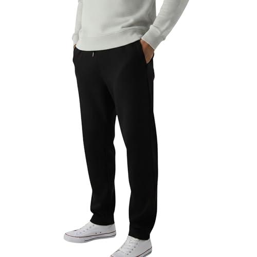 ROSS CAMP Pantaloni da Jogging da Uomo - Pantaloni Sportivi da Uomo Lunghi in Cotone, Pantaloni da Allenamento per Il Tempo Libero, Jogger da Viaggio Moderni (Nero, XL)