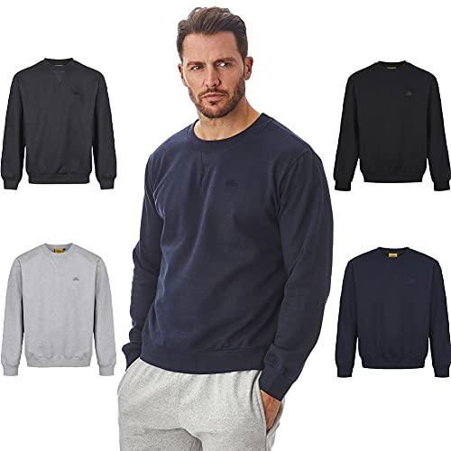 Iron Mountain IMSWT205 Felpa con Collo a Girocollo per Uomo Filato Riciclato, Ecologica, Anti-Pilling, Flessibile, Confortevole e con Morbido Rivestimento in Pile, Blu Navy, 3XL