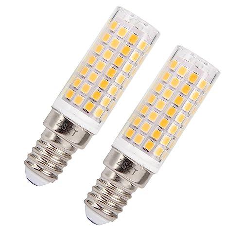 ZSZT Lampadina LED E14 8W (equivalente alogeno 75W), Bianco Caldo 3000K AC220-240V Piccola vite di Edison, Per Lampadario di cristallo, lampadine cappa, 2 Pezzi