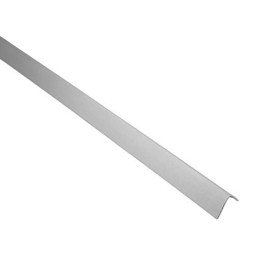 Profilo Angolare in Alluminio da 2 Metri | Finitura Cromo Lucido e Satinato | 6 Misure Disponibili per Rifiniture Perfette (Cromo Satinato, 15 x 15 mm)