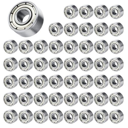 50 Pezzi 693ZZ Mini Cuscinetti a Sfere di Precisione (3x8x4 mm), Doppi Schermati, Cuscinetti 3x8x4 in Acciaio al Carbonio per Skateboard, Carrelli, Motori Elettrici e Altri Usi