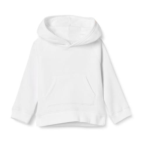 Amazon Essentials Felpa con Cappuccio Modello Pullover Bambine e Ragazze, Bianco, 4 Anni