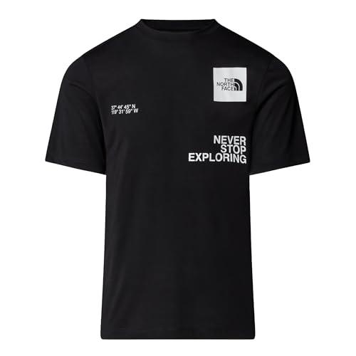THE NORTH FACE NF0A8BQXJK3 M Mountain Foundation Coordinates Tee T-Shirt Uomo TNF Black Taglia M