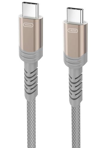 Ubluker Cavo USB C a USB C 1.5M, 240W 100W 60W Cavo di Ricarica USB Tipo C Premium Superveloce con Emarker Nylon Intrecciato Sync Dati e Audio per iPhone 16 16e 15 Galaxy S25 iPad MacBooK Laptop
