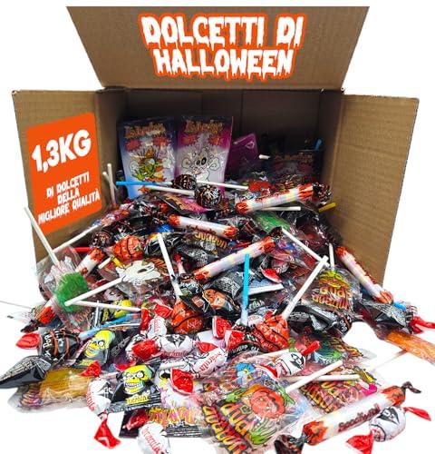 1,3 kg di Deliziose Caramelle Halloween e Dolcetti Box - Cesta di Caramelle Assortite per Halloween Feste e Dolcetto o Scherzetto