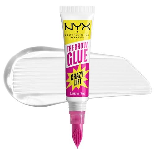 NYX Professional Makeup The Brow Glue Crazy Lift Gel Sopracciglia, Sopracciglia Effetto Laminazione e Fissate, Fino a 24h di Tenuta, Resistente al Sudore, Formula Vegana, 7 ml