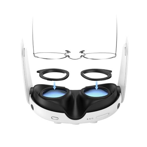 AMVR Lens Protector Set Compatibile con Q3 Accessori, Distanziatore Occhiali per Q3 Lenti, Anelli in Silicone Morbido Proteggono Occhiali da Prescrizione