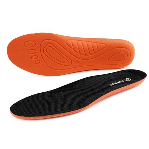 riemot Solette Scarpe Uomo Donna,Soletta Sportive per Assorbimento Degli Urti e Ammortizzazione,Solette Memory Foam Supporto Arco Suole Scarpe,Inserti per Scarpa Traspirante di Ricambio,Nero,40 EU