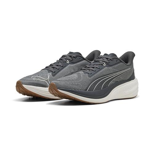PUMA Darter PRO, Scarpe per Jogging su Strada Unisex-Adulto, Grigio Echo Bianco Caldo, 47 EU