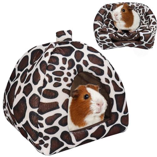 Casetta Porcellino D'india Cuccia Per Conigli Inverno Calore Lettini Per Piccoli Animali Per Coniglio Nano/Cincillà/Riccio/Criceti（Stampa Leopardo）