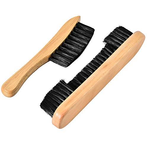 2 Set Billiards Pool Table and Rail Brush, Billiards Pool Table Cleaning Tools, Wooden Handle Billiard Pool Table and Rail Brush Set for Cleaning Billiards Tabl (2 Set)