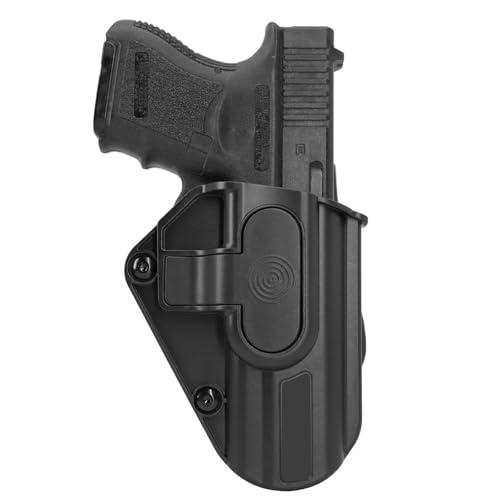 efluky Fondina Universale Glock, Fondina per Pistola Adatta a Golck 17,19,19x,26,34,43,48, Ruger Max-9mm, Ruger 57, Scct-1/2, S&W M&P 9. 380 Shield ez, Springfield Armory Hellcat, Paddle 60°