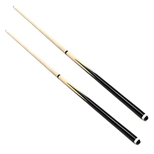 Genubi Industry Bastone per stecca da biliardo/biliardo, 147,3 cm, set di 2 bastoncini da biliardo in legno duro, 2 pezzi, per casa e bar