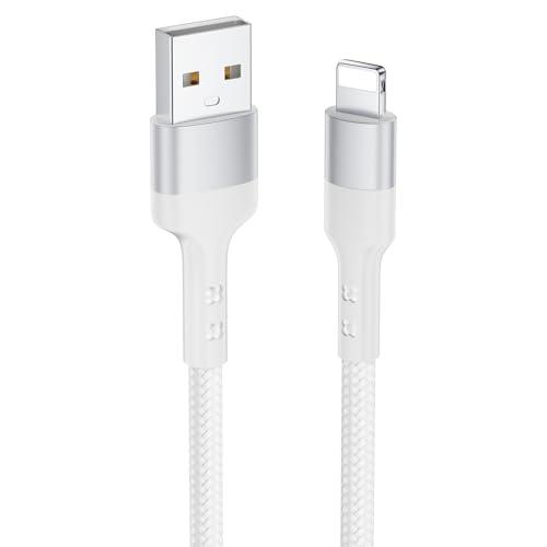 Baileku Cavo iPhone 1M Cavo Lightning USB Certificato MFi Cavetto iPhone Filo Carica Rapida Nylon Cavo Ricarica Caricatore per iPhone 14 13 12 11 Pro Max Mini XS XR X 8 7 6 6s Plus SE, iPad