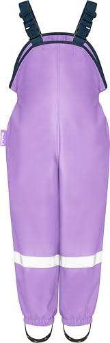 Playshoes Pantaloni Fango, Salopette Antipioggia, Sfoderati, Unisex - Bambini e ragazzi, Lilla, 86