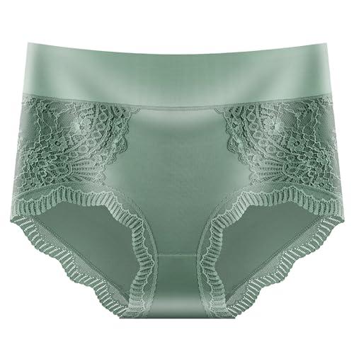 Biancheria intima donna pizzo cotone taglie forti vita sexy senza lasciare traccia traspirante Bonprix donna intimo, verde, XL