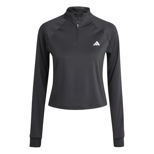 Adidas Femme Train Essentials Minimal Branding 1/4-Zip Cover Up, Black, XL