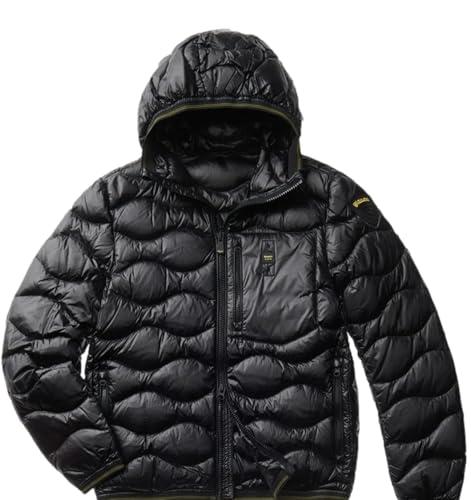 Blauer PIUMINO giubbotto USA da uomo AD ONDE WAVE 24WBLUC03030 giacca giaccone (IT, Testo, XL, Regular, Regular, 999 Nero)