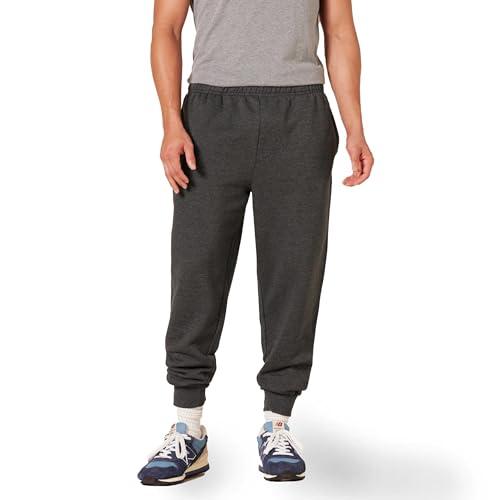 Amazon Essentials Pantaloni Sportivi da Jogging Taglio Rilassato, in Pile, Vestibilità Comoda Uomo, Carbone, M