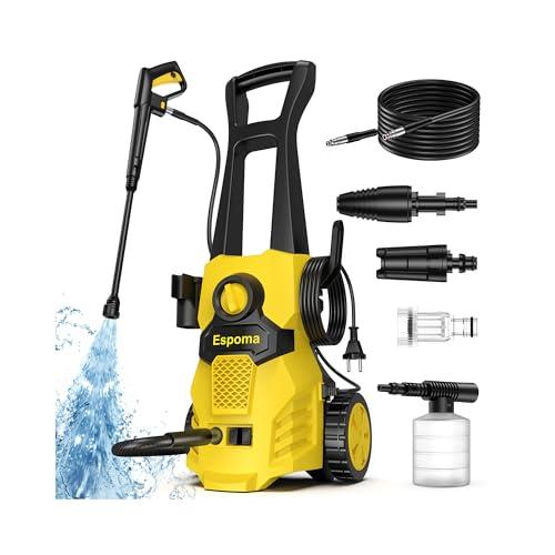 Idropulitrice professionale 120 Bar - Idropulitrice 1400W Max, idropulitrice ad alta pressione Portata 380 L/h, funzione Autoadescante, 7m Tubo Alta Pressione, per Pulizia Auto e Terrazzo