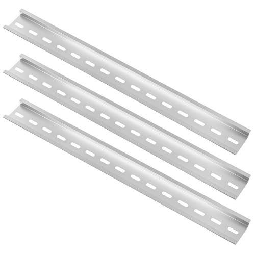 QWORK® 3 Pezzi Guida Din In Alluminio, Guida Din, 35 mm Di Larghezza, 7.5 mm Di Altezza, 300 mm Di Lunghezza, Per Installare Apparecchiature Elettriche Come Interruttori Automatici