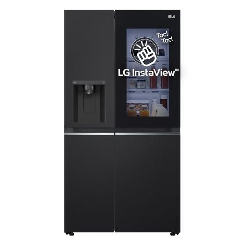 LG GSGV80EPLL Frigorifero Americano Side By Side InstaView, 635L, Frigorifero Total No Frost, Wi-Fi, Door & Linear Cooling, Dispenser Acqua e Ghiaccio Con Allaccio, Fresh Balancer, Nero Opaco