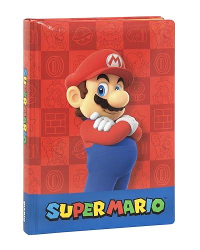 SUPER MARIO - Diario Scuola Ufficiale Super Mario, Diario 12 Mesi Ideale per la Scuola Elementare, con Copertina Imbottita e 320 Pagine Interne Stampate a Colori, 13 x 17,8H
