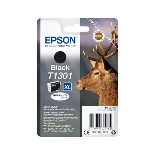 Epson T130 Serie Cervo, Cartuccia Originale Getto d'Inchiostro DURABrite Ultra, Formato XL, Nero