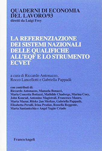 La referenziazione dei sistemi nazionali delle qualifiche all'EQF e lo strumento ECVET