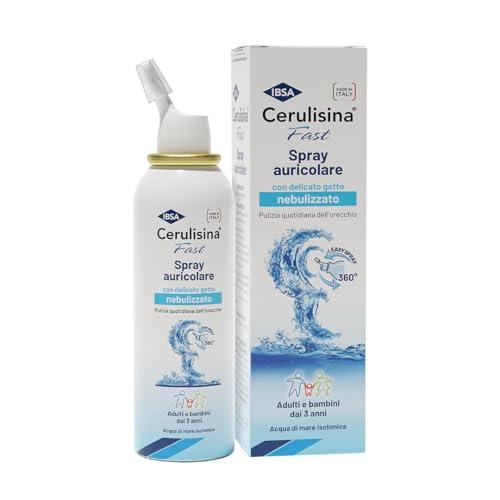 IBSA Cerulisina Fast | Spray Auricolare Con Getto Nebulizzato. Acqua Di Mare Isotonica Per La Pulizia Dell'orecchio Di Adulti e Bambini