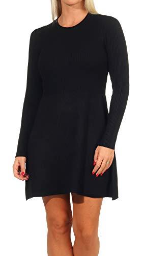 Only Onlalma L/S O-neck Dress Knt Noos Vestito, Nero, XS Donna