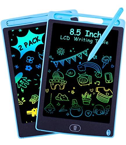 2 pezzi Tablet scrittura LCD da 8.5 pollici, Tablet Disegno Bambini, Ardesia Magica, Tavolo Disegno Bambino Colorato, Giocattolo Educativo di 2-7 Anni Ragazze e Ragazzi Blu +Blu