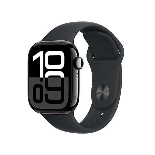 Apple watch Apple Watch Series 10 GPS + Cellular 42mm Boîtier en Aluminium Noir de Jais avec Bracelet Sport Noir S M