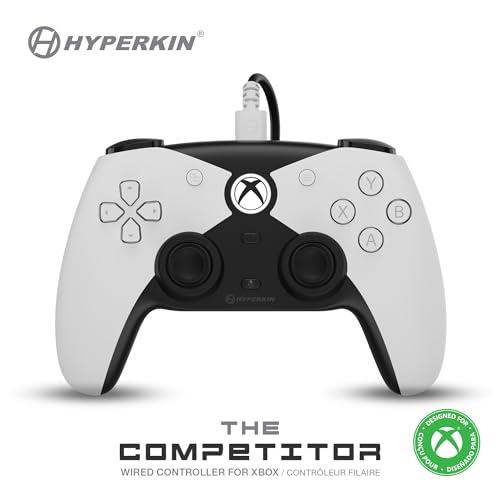 Hyperkin Controller cablato competitivo per Xbox Series X |S, Xbox One e PC - Licenza ufficiale Xbox, joystick effetto Hall e grilletto d'impulso, layout simmetrico, D-pad di precisione, pulsanti