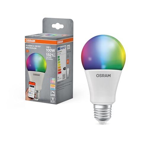 OSRAM SMART+ RGBW, lampada LED E27 con Matter over Wifi, appositamente progettata per ALEXA, sostituisce 100W, 2700-6500K, 16 milioni di colori RGB, confezione da 1 (non compatibile con app SMART+)