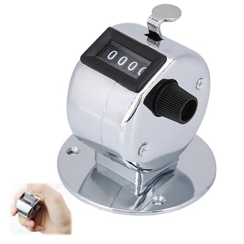 Hapivida Contatore Manuale, Clicker Tally Counter Portatile con Reset Facile, Contatore a 4 Cifre in Metallo per Scuole, Laboratori, Eventi