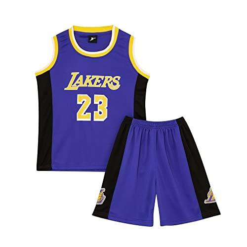 Huniam Magliette e Pantaloncini da Basket, Senza Maniche Maglia Completo Basket Bambino, Completo Pallacanestro Ragazzo 2 Pezzi per Bambini