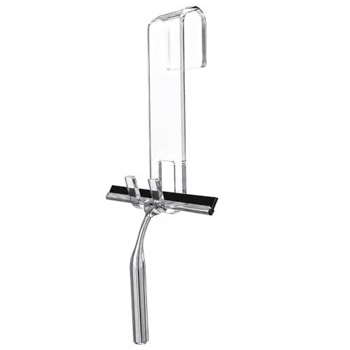 Agplex - Gancio porta tergicristallo per box doccia in vetro acrilico plexig. - Materiale inossidabile - Supporto senza foratura da agganciare alle pareti della cabina doccia