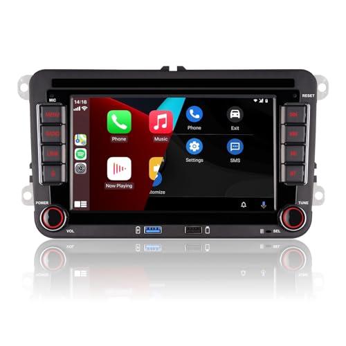 Autoradio a doppio din con CarPlay senza fili Android Auto con IPS da Bluetooth/FM/AM Radio/USB/alta potenza per VW Golf 5 6 Passat Jetta Caddy EOS T5 Tiguan Touran CC Polo