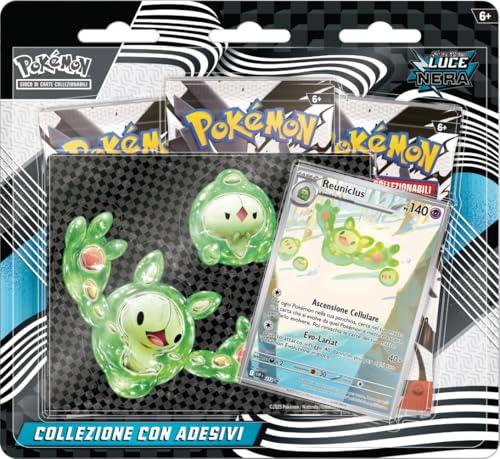 Pokémon: collezione con adesivi (Reuniclus) dell’espansione Scarlatto e Violetto - Luce Nera del GCC Pokémon (una carta promozionale olografica e tre buste di espansione)
