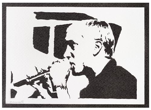 moreno-mata Autentici Graffiti Fatti a Mano Emin... Handmade Poster Musica Quadro Moderno Soggiorno Decorazione Parete Regalo Uomo e Donna