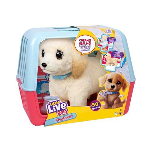 Rocco Giocattoli Little Live Pets - Ouchies | Cagnolino Peluche con funzioni e accessori