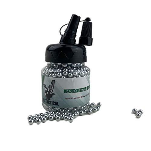 JS-Tactical Bottiglia da1000 Pallini di Metallo 6mm / 0,90gr - per Pistole Softair