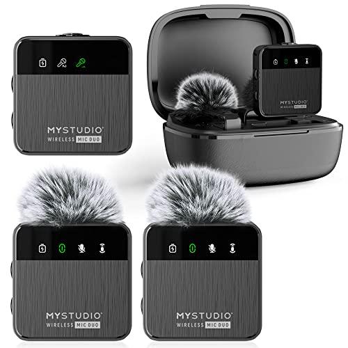 Easypix MyStudio Wireless Mic Duo. Sistema a Doppio Canale per Due utenti contemporaneamente. qualità Audio Professionale Portata Fino a 150 m di Distanza