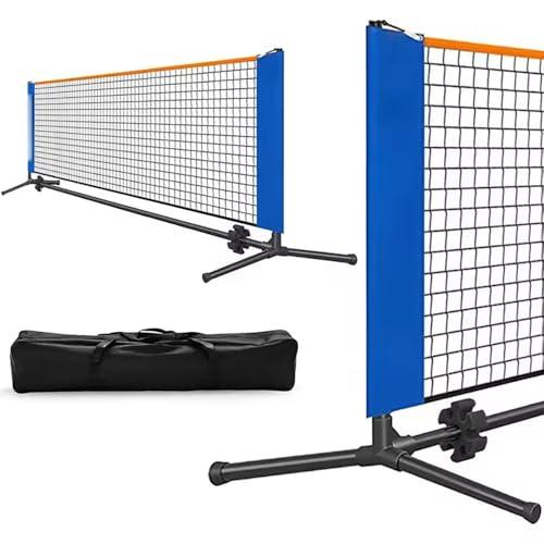 Rete Pallavolo Da Giardino,Rete Tennis Portatile,Altezza Regolabile a 5,1 Metri e Fornito Con Borsa Portatile,Facile Da Montare e Smontare,Adatto a Vari Ambienti,Ideale Per Tennis,Pallavolo e Altro