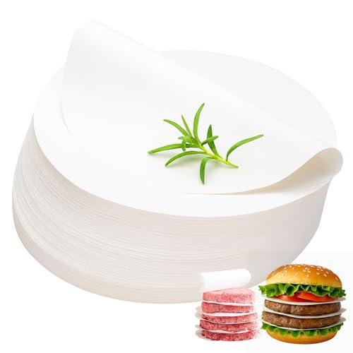 Hugwish 1000pcs carta oleata Rotonda 11cm per hamburger, fogli per pressa hamburger, dischi cartine veline per hamburger, dischetti hamburger, pellicola hamburger (1000, 11cm)