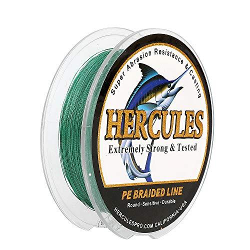 Hercules - Filo da pesca intrecciato a 4 fili, 100-2000m, 6-100lb, super morbido, polietilene, Lenze intrecciate per pesca con lenza, pesca da riva, pesca in mare, pesca in barca